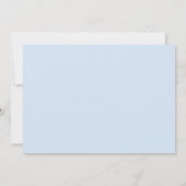 ブルーガウ間抜けスフローラギンガムファースト誕生日 招待状 (裏面)