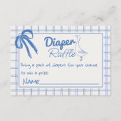 ブルーガチョウ間抜けボーイジンガムリボンおむつラッフル エンクロージャーカード (正面)