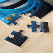 ブルーガベージトラック110ピースパズル 子供へ ジグソーパズル (側面)