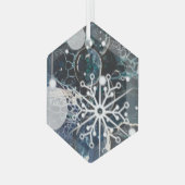 ブルーガラスオーナメント ガラスオーナメント (正面左)