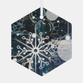 ブルーガラスオーナメント ガラスオーナメント (裏面)