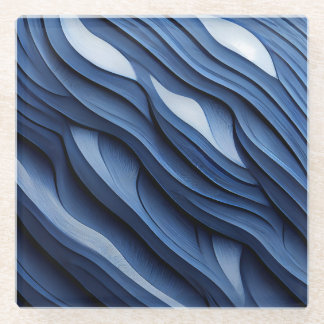 ブルーガラスコースター ガラスコースター