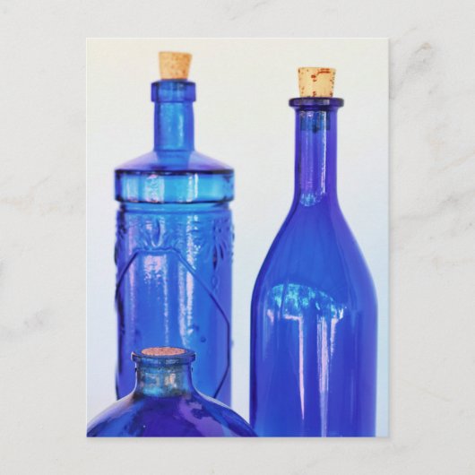 ブルーガラスボトル ポストカード (正面)