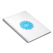 ブルーガラスロータスフラワーオムシンボルスケッチ ノートブック (右側)