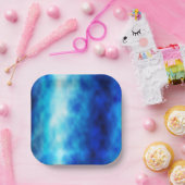 ブルーガラス ペーパープレート (パーティー)