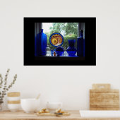 ブルーガラス ポスター (キッチン)