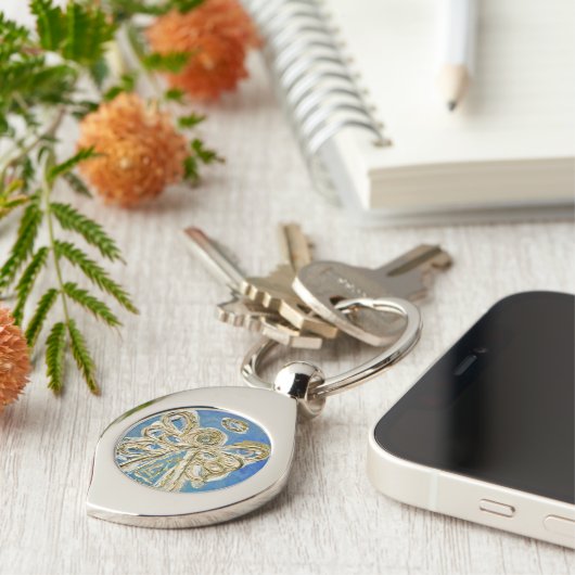 ブルーガーディアンエンジェルカスタムキーホルダー キーホルダー (側面)