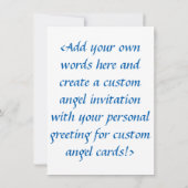 ブルーガーディアンエンジェルカスタム招待状または招待状 招待状 (裏面)