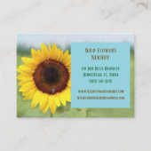 ブルーガーデナーランドシャープヒマワリアフローリスト 名刺 (正面)