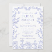 ブルーガーデンお洒落チノイスリーブライダルブランチ 招待状 (正面)