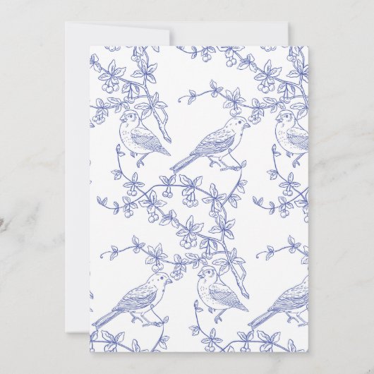 ブルーガーデンお洒落チノイスリーブライダルブランチ 招待状 (裏面)