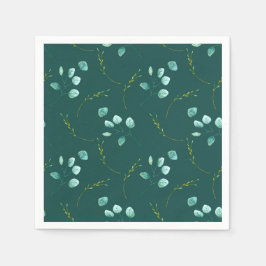 ブルーガーデンの水の色の結婚茎 スタンダードカクテルナプキン