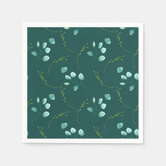 ブルーガーデンの水の色の結婚茎 スタンダードカクテルナプキン (正面)