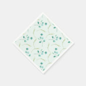 ブルーガーデンの水の色の結婚茎 スタンダードカクテルナプキン (角)