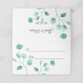 ブルーガーデンの水の色の結婚茎 プレイスカード (外部開封)