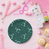 ブルーガーデンの水の色の結婚茎 ペーパープレート (パーティー)