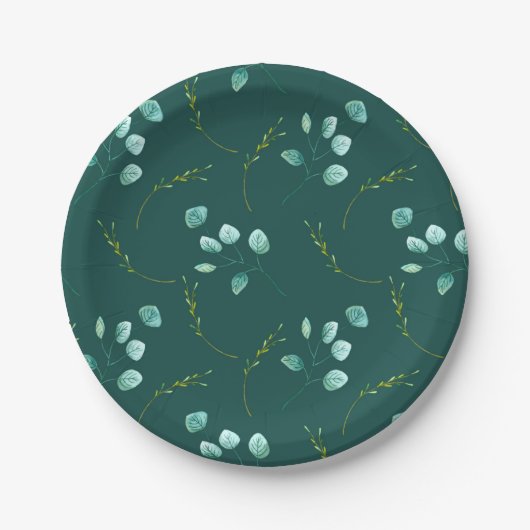 ブルーガーデンの水の色の結婚茎 ペーパープレート (正面)