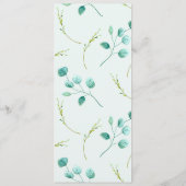 ブルーガーデンの水の色の茎結婚のメニュー メニュー (裏面)