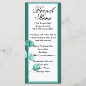 ブルーガーデンの水の色の茎結婚のメニュー メニュー (正面)