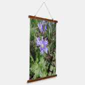 ブルーガーデンの花 吊り下げ型タペストリー (傾斜あり)