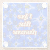 ブルーガーデンアネモンパターン ガラスコースター (裏面)