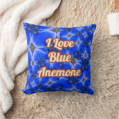 ブルーガーデンアネモンパターン クッション (ブランケット)
