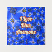 ブルーガーデンアネモンパターン タペストリー (正面)