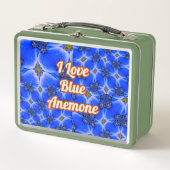 ブルーガーデンアネモンパターン メタルランチボックス (正面)