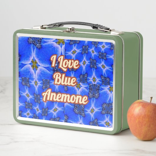 ブルーガーデンアネモンパターン メタルランチボックス (インサイチュ)