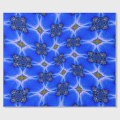 ブルーガーデンアネモンパターン ラッピングペーパー (フラット)