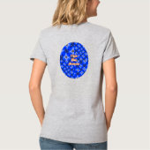 ブルーガーデンアネモンパターン Tシャツ (裏面)