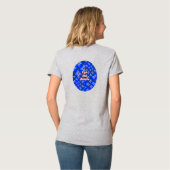 ブルーガーデンアネモンパターン Tシャツ (裏面フル)