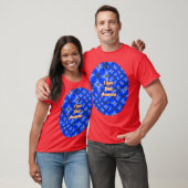 ブルーガーデンアネモンパターン Tシャツ (ユニセックス)