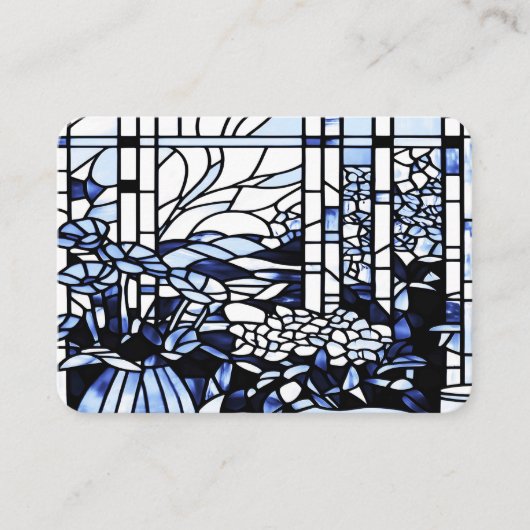 ブルーガーデンステンドグラス 名刺 (正面)