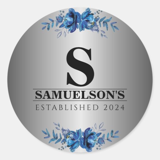 ブルーガーデンソイルメタリックシルバー ラウンドシール (正面)