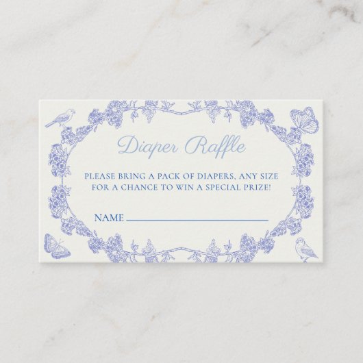 ブルーガーデンチノイスリーオムツラッフルチケット エンクロージャーカード (正面)