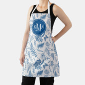 ブルーガーデンバタフライ&フローラガーデンパターン エプロン (インサイチュ)