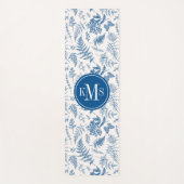 ブルーガーデンバタフライ&フローラガーデンパターン ヨガマット (正面)