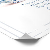 ブルーガーデンビクトリアンブライダルシャワーティーミモザバー ポスター (角)