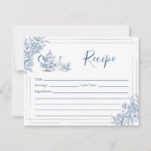 ブルーガーデンビクトリアンブライダルシャワーティーレシピ 招待状 (正面)