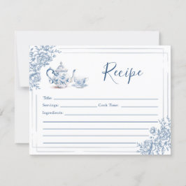 ブルーガーデンビクトリアンブライダルシャワーティーレシピ 招待状