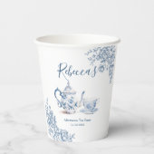 ブルーガーデンビクトリアンブライダルシャワーティー 紙コップ (裏面)