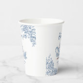 ブルーガーデンビクトリアンブライダルシャワーティー 紙コップ (左)