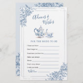 ブルーガーデンビクトリアンブライダルティーアドバイスとウィッシュ (正面/裏面)