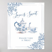 ブルーガーデンビクトリアンブライダルティーラブズスウィート ポスター (正面)