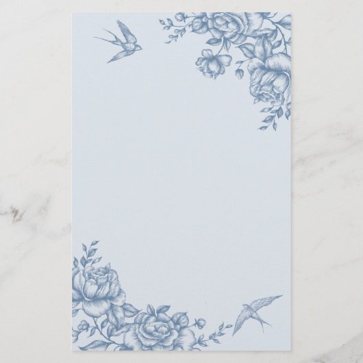 ブルーガーデンビクトリアンブライダルティー彼は彼女が言った (裏面)