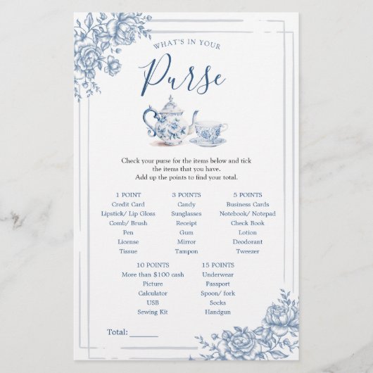 ブルーガーデンビクトリアンブライダル茶入れゲーム (正面)