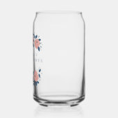 ブルーガーデンフラワーカスタムブライダルシャワーフェイバー ガラス缶 (左)