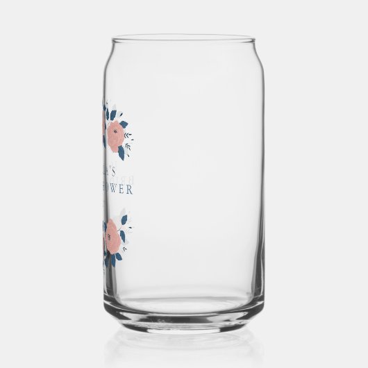 ブルーガーデンフラワーカスタムブライダルシャワーフェイバー ガラス缶 (左)