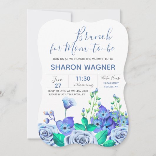 ブルーガーデンフラワーズ招待状 招待状 (正面)